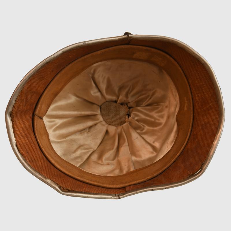 AUSTRIAN WWI 1905 PATTERN DRAGOON HELMET FOR OFFICERS IN PIKE GREY FOR FIELD SERVICE.