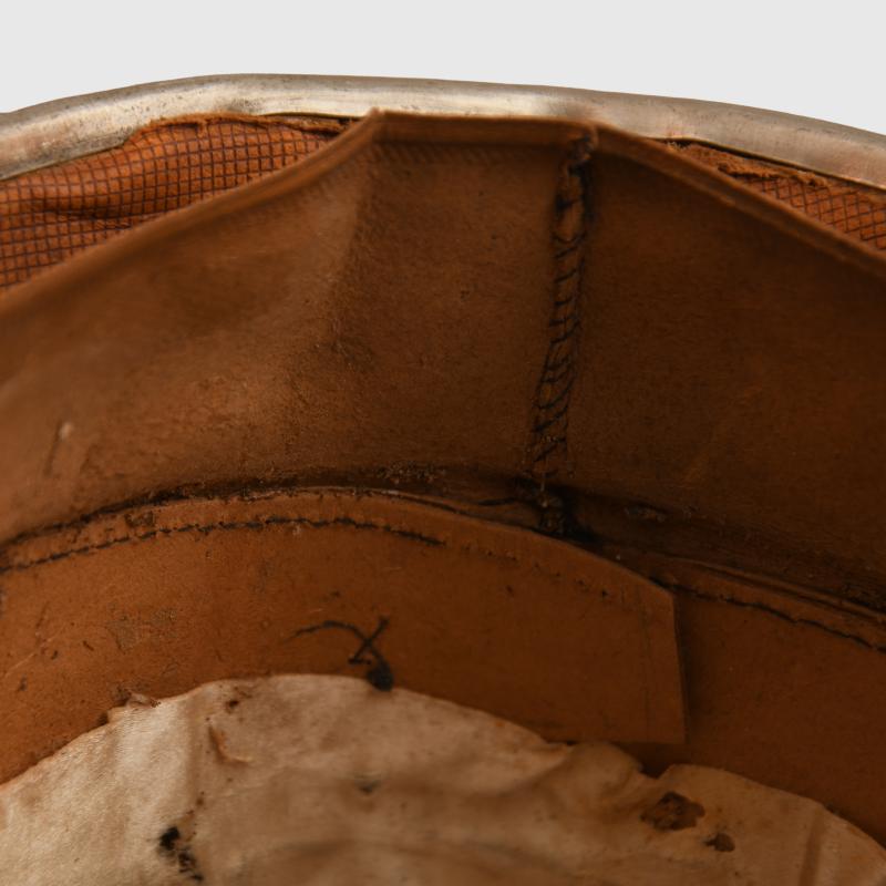 AUSTRIAN WWI 1905 PATTERN DRAGOON HELMET FOR OFFICERS IN PIKE GREY FOR FIELD SERVICE.