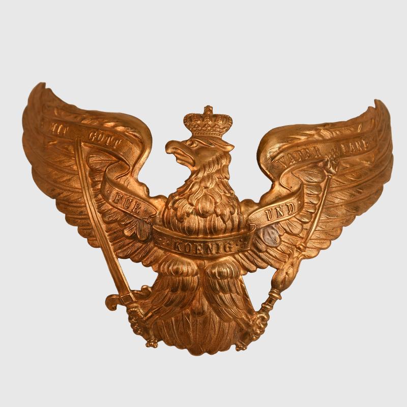 GERMAN WWI PRUSSIAN GRENADIER ENLISTED RANKS HELMET PLATE.