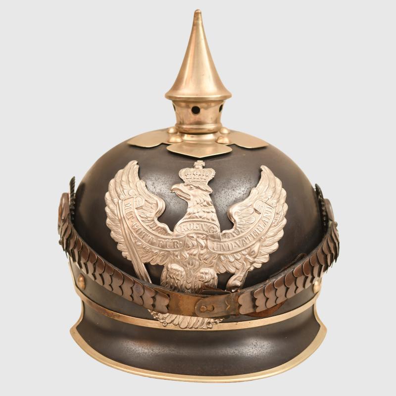 GERMAN WWI JAGER ZU PFERDE LOBSTER TAIL HELMET.