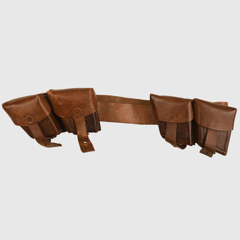 AUSTRIAN WWI AMMUNITON POUCH AND BELT SET.