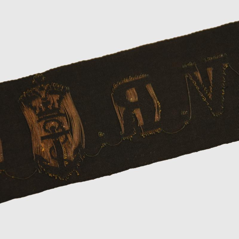 BRITISH WWI ROYAL NAVAL VOLUNTEER RESERVE LONDON CAP TALLY.