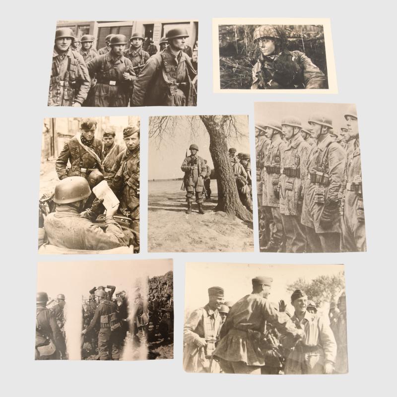 GERMAN WWII 7 PARATROOPER PHOTOGRAPHS.