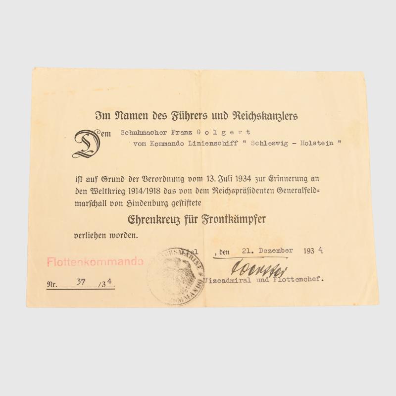 GERMAN WWII GRAF SPEE SAILORS DOCUMENTS.