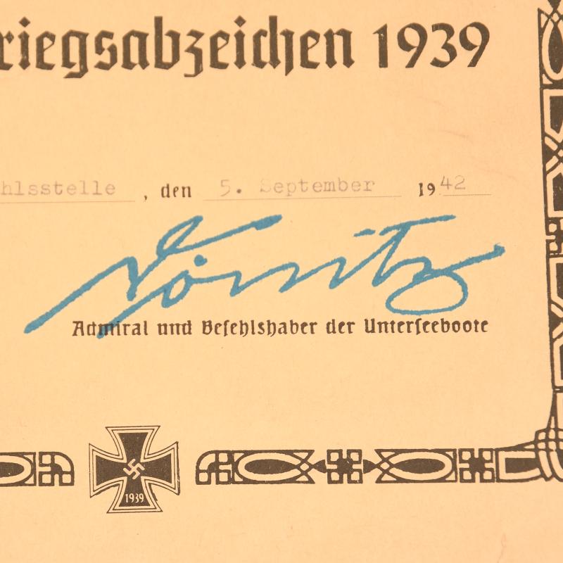 GERMAN WWII KRIEGSMARINE U BOAT SPANISH CROSS CITATION GROUP.