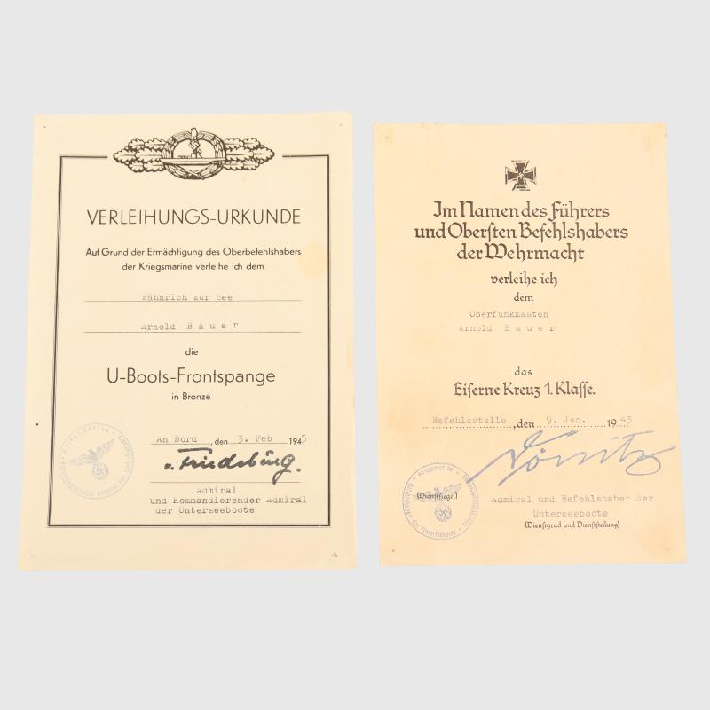 GERMAN WWII KRIEGSMARINE U BOAT SPANISH CROSS CITATION GROUP.