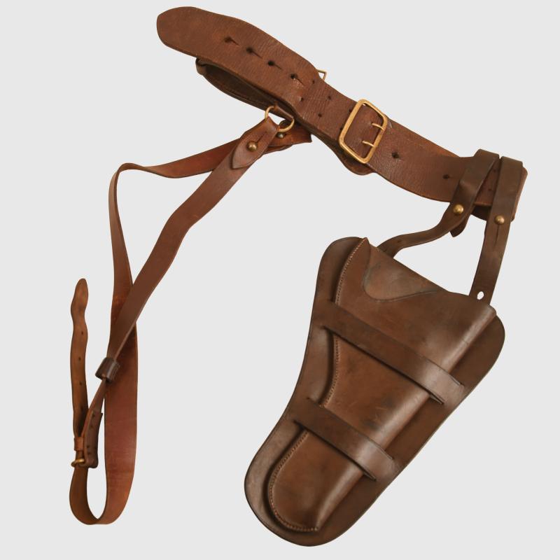 BRITISH WWI TRACY COWBOY TYPE REVOLVER HOLSTER.