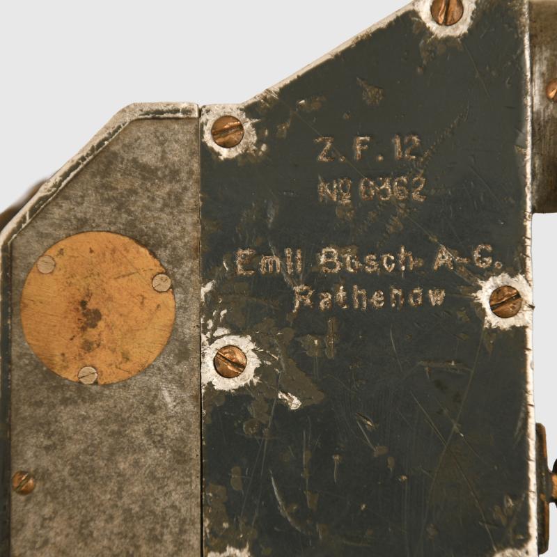 GERMAN WWI MAXIM 08 MACHINE GUN SIGHT, CASED.