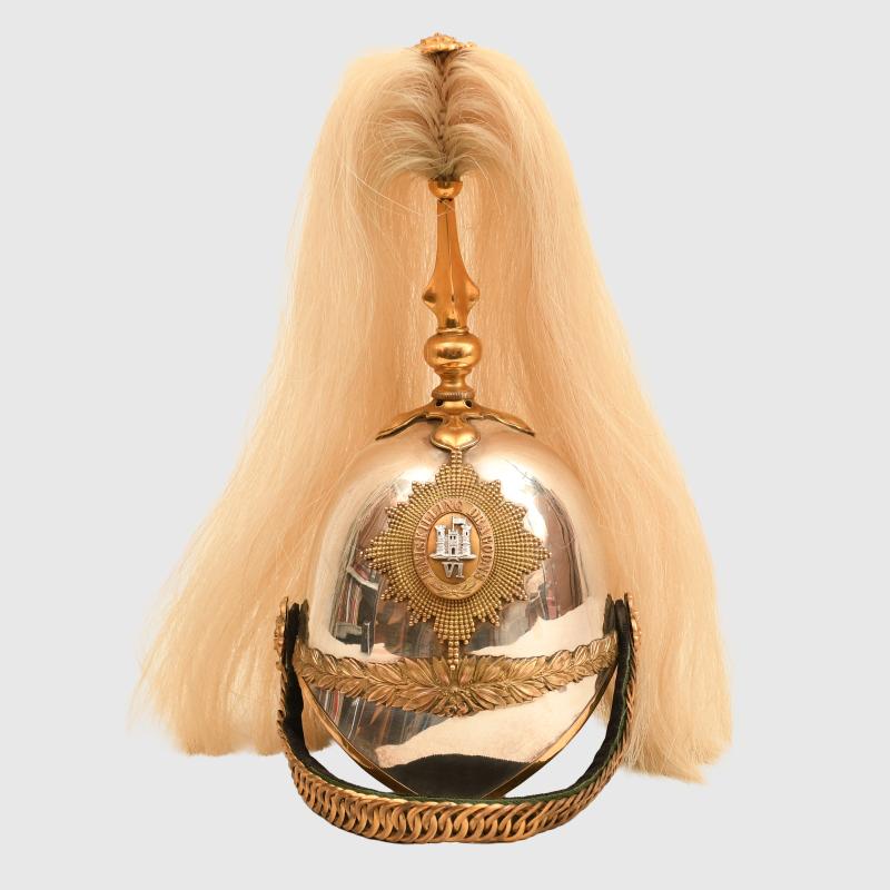 BRITISH 6TH INNISKILLING DRAGOONS OFFICERS 1871 PATTERN HELMET.