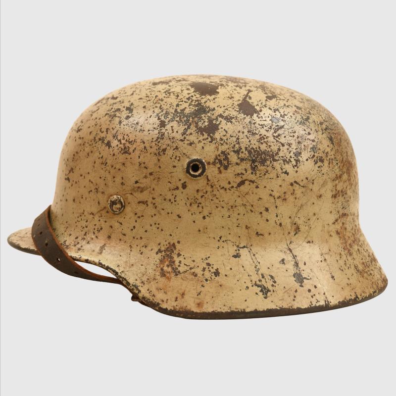 GERMAN WWII LUFTWAFFE ISSUED M.40 CAMOUFLAGE COMBAT HELMET.