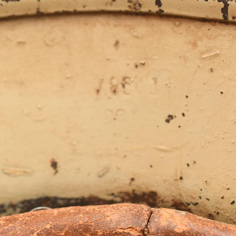 GERMAN WWII LUFTWAFFE ISSUED M.40 CAMOUFLAGE COMBAT HELMET.