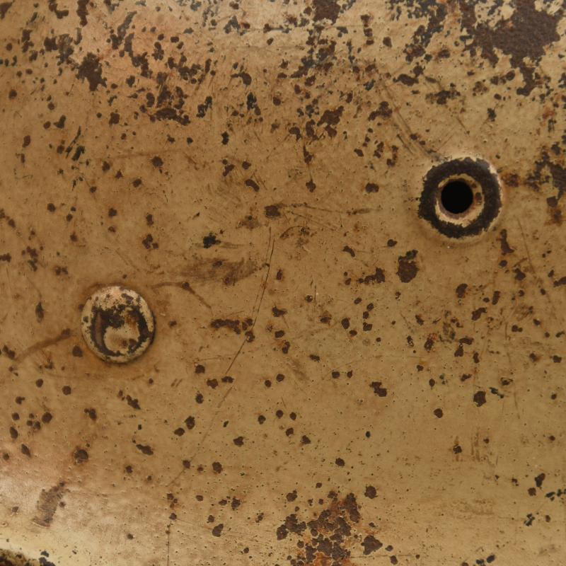 GERMAN WWII LUFTWAFFE ISSUED M.40 CAMOUFLAGE COMBAT HELMET.