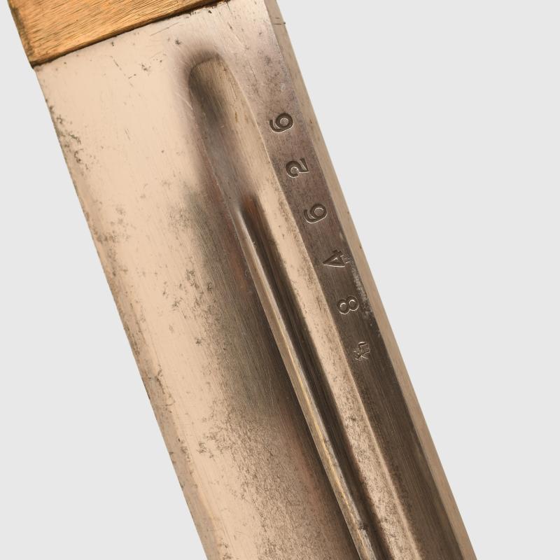 JAPANESE WWII NCO SWORD WITH COMBAT COVER AND BELT.