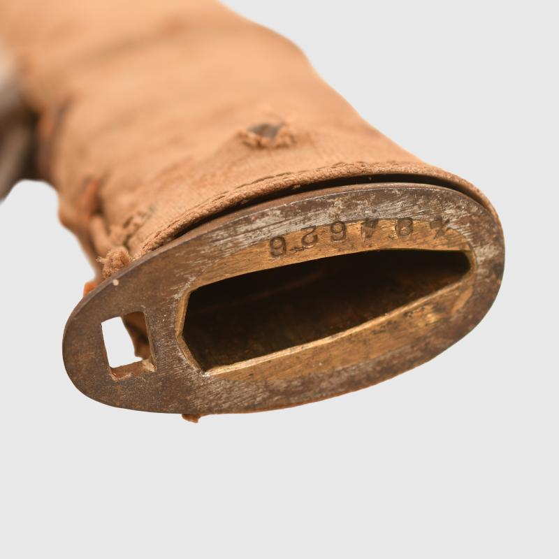 JAPANESE WWII NCO SWORD WITH COMBAT COVER AND BELT.