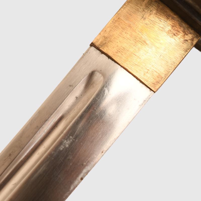 JAPANESE WWII NCO SWORD WITH COMBAT COVER AND BELT.