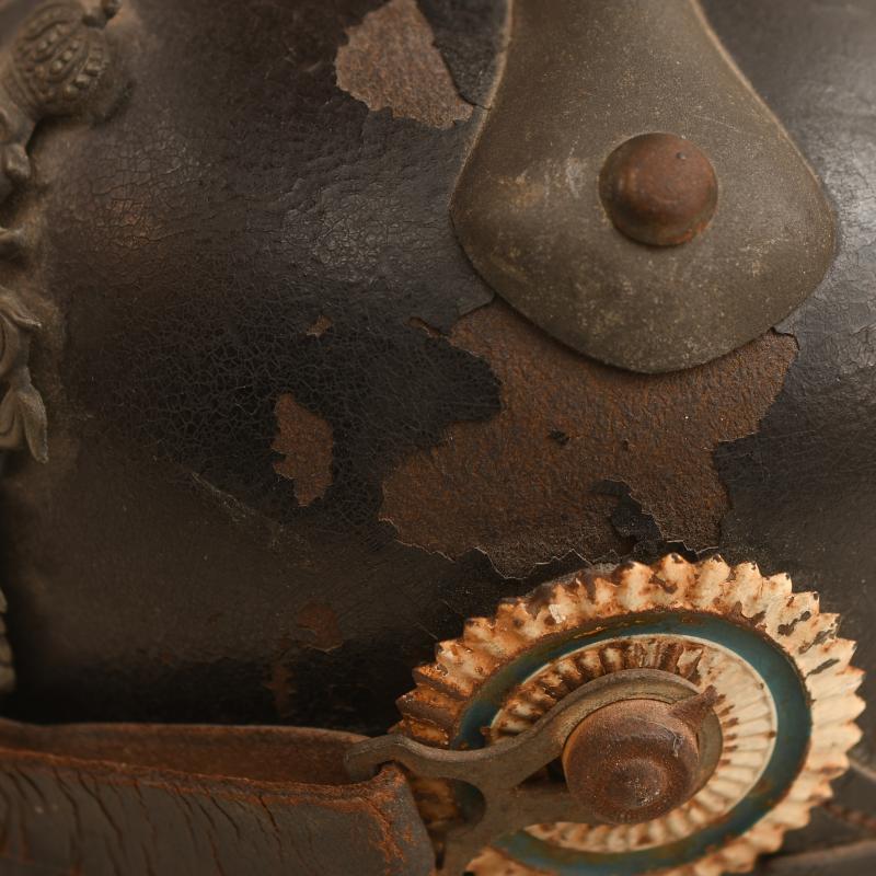 GERMAN WWI BAVARIAN ENLISTED CHEVAULEGER HELMET.