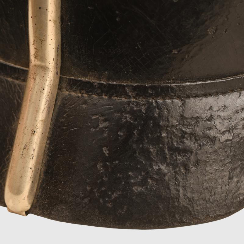 GERMAN WWI BADEN REGIMENT 109 ENLISTED RANKS PICKELHAUBE, REGIMENTALLY MARKED.