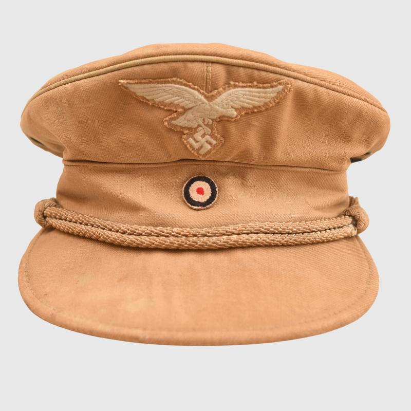 GERMAN WWII 1ST MODEL TROPICAL LUFTWAFFE HERMANN MEYER CAP.