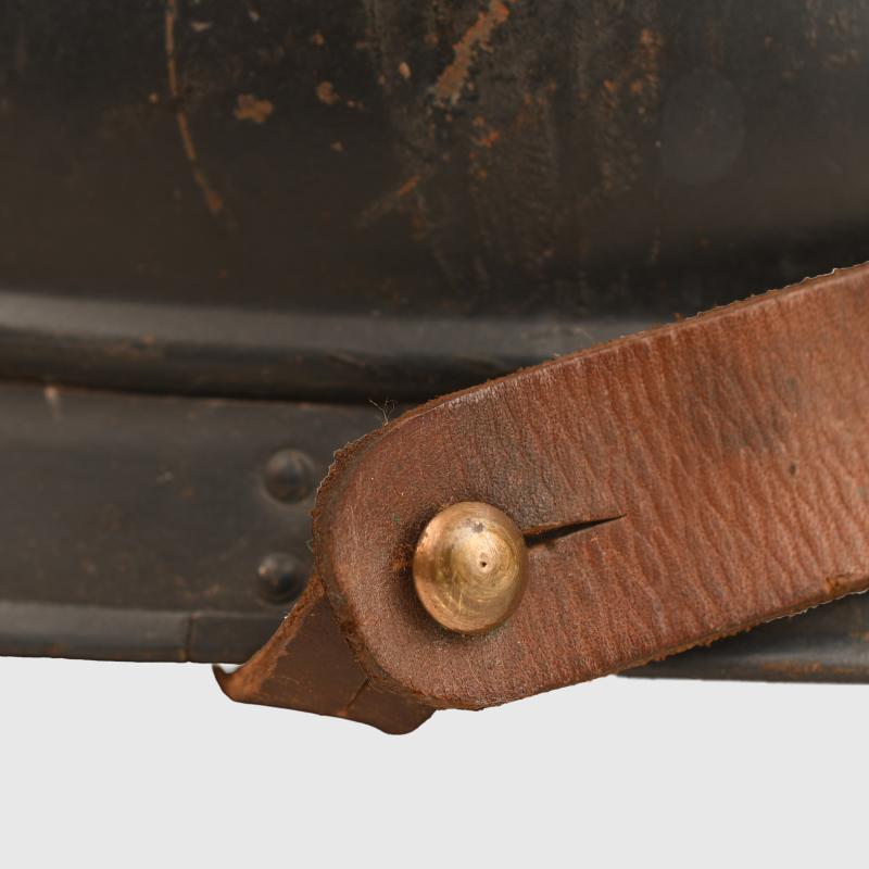 FRENCH CHASSEUR HELMET WITH VETERANS PLATE.