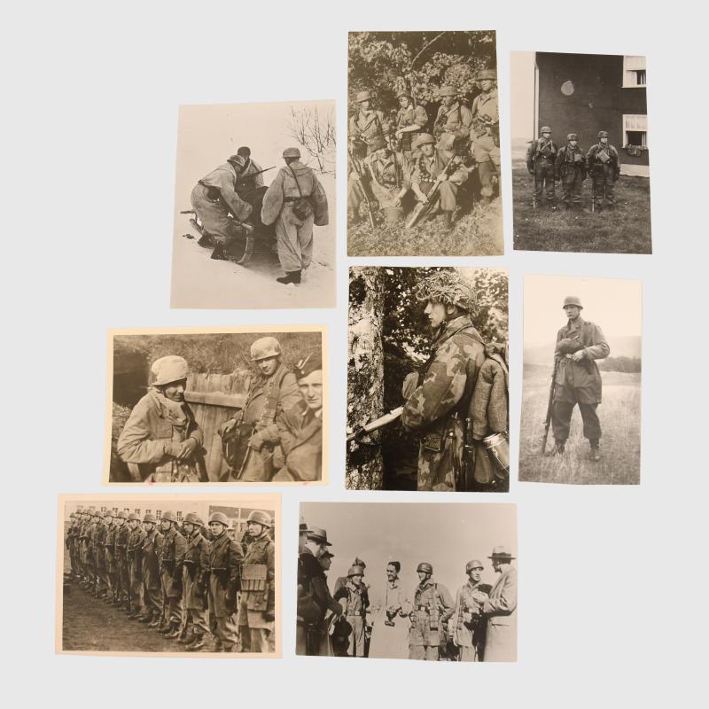 GERMAN WWII 8 PARATROOPER PHOTOGRAPHS.