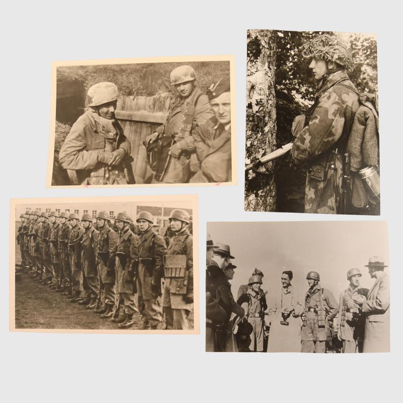 GERMAN WWII 8 PARATROOPER PHOTOGRAPHS.