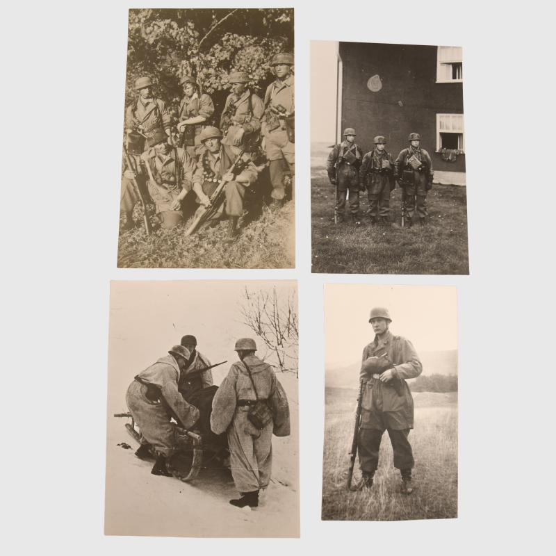 GERMAN WWII 8 PARATROOPER PHOTOGRAPHS.