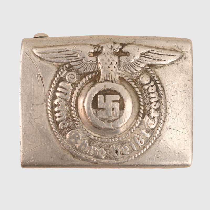 GERMAN WWII WAFFEN SS ENLISTED MANS ALUMINIUM BELT BUCKLE.