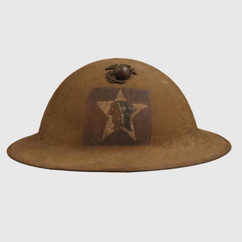 US WWI MARINE CORPS BRODIE HELMET.
