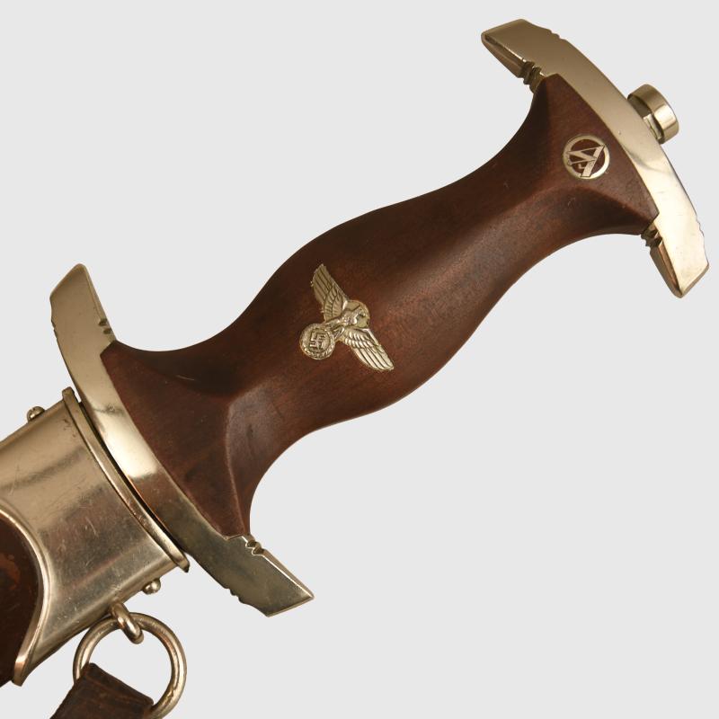 GERMAN WWII MODEL 33 SA MANS DAGGER, ERASED ROHM.