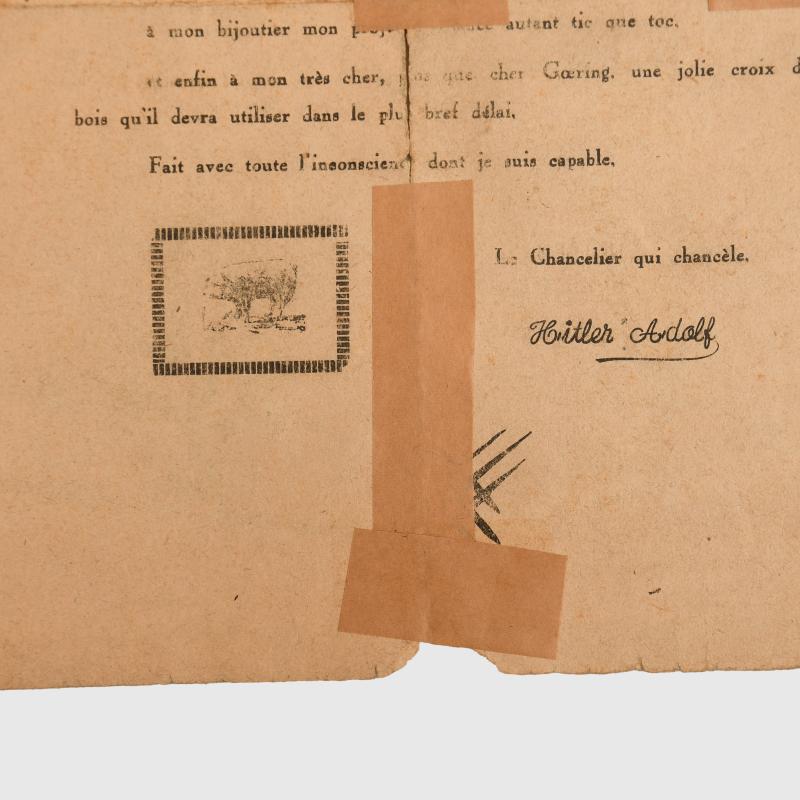 GERMAN WWII FRENCH PROPAGANDA SHEET.