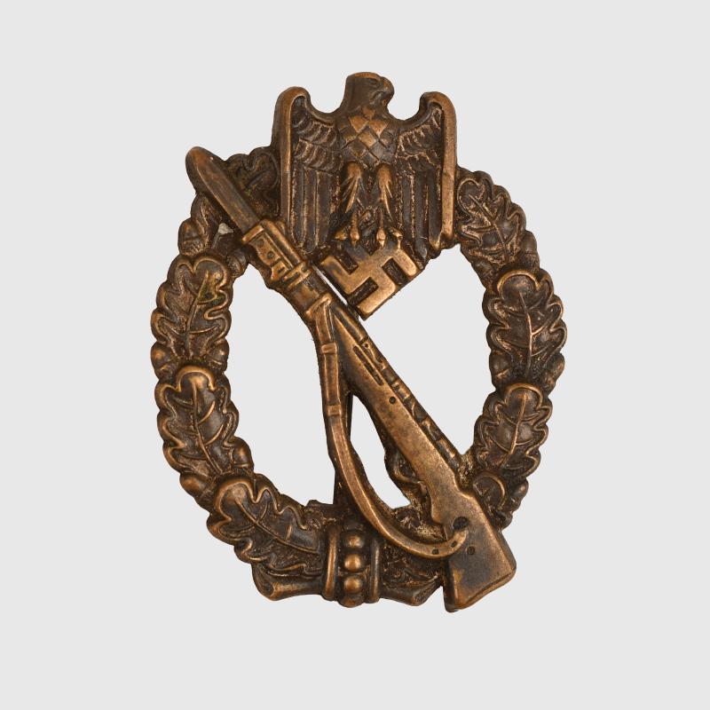 GERMAN WWII INFANTRY ASSAULT BADGE IN BRONZE.