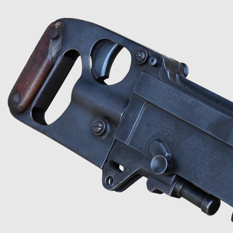 BRITISH WWII VICKERS K GUN, DE-ACTIVATED.