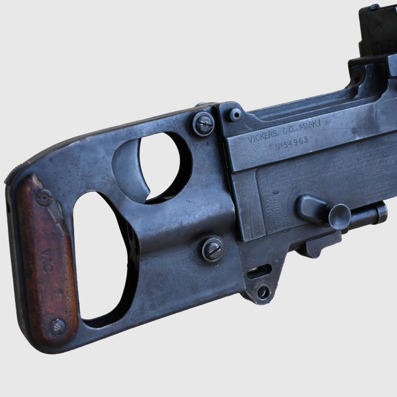 BRITISH WWII VICKERS K GUN, DE-ACTIVATED.