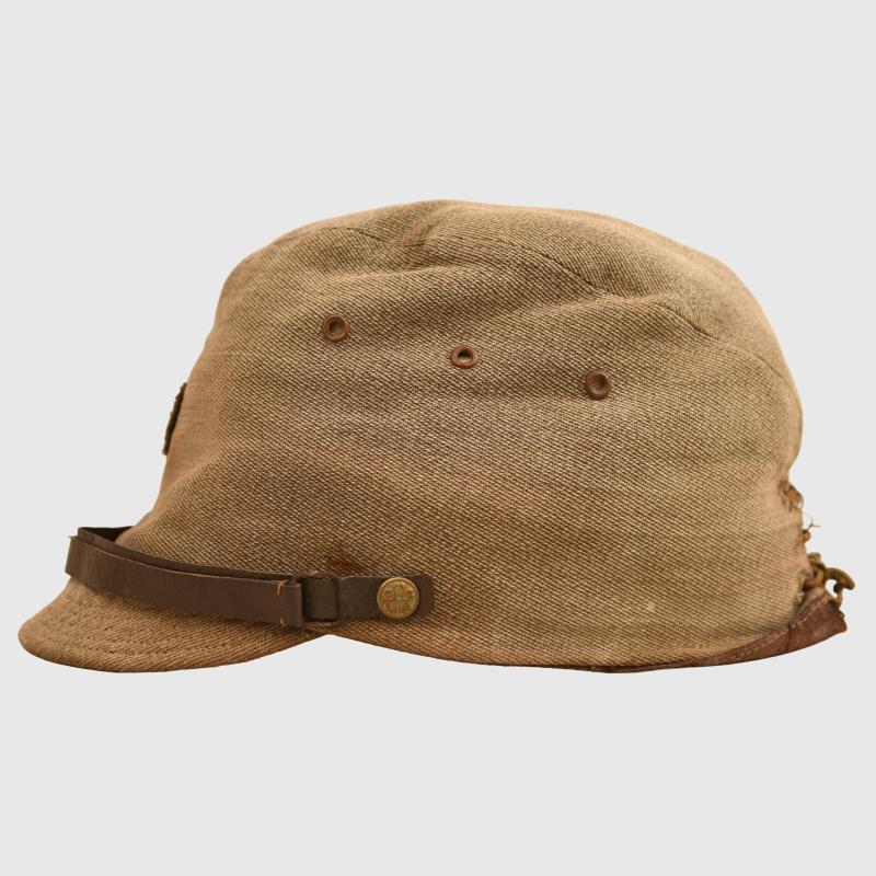 JAPANESE WWII ARMY OFFICERS TROPICAL MATERIAL CAP.