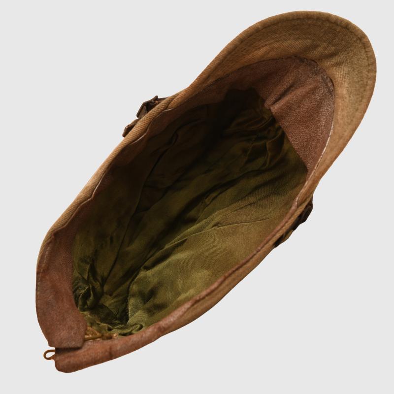 JAPANESE WWII ARMY OFFICERS TROPICAL MATERIAL CAP.