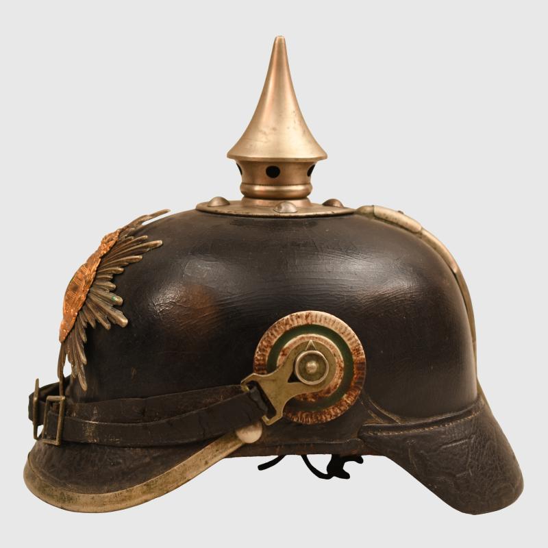 GERMAN WWI SAXON LEIB GRENADIER REGIMENT NO.100 ENLISTED RANKS PICKELHAUBE.