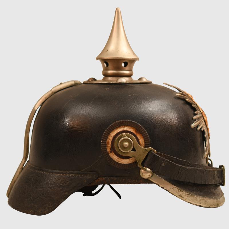 GERMAN WWI SAXON LEIB GRENADIER REGIMENT NO.100 ENLISTED RANKS PICKELHAUBE.