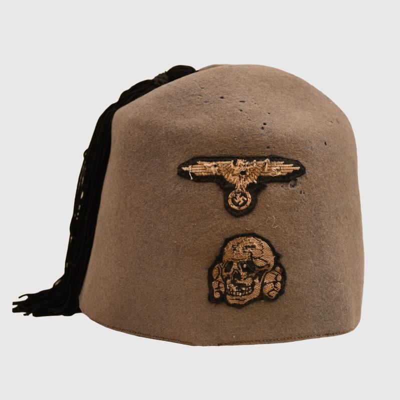GERMAN WWII GREY WAFFEN SS FEZ.