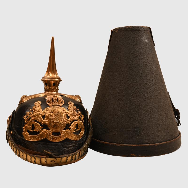 GERMAN WWI BAVARIAN CAVALRY OFF PICKLEHAUBE CASED.