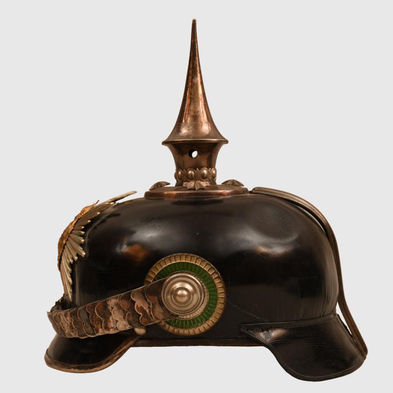 GERMAN WWI SAXON INFANTRY REGIMENT 100 OFFICERS PICKELHAUBE.