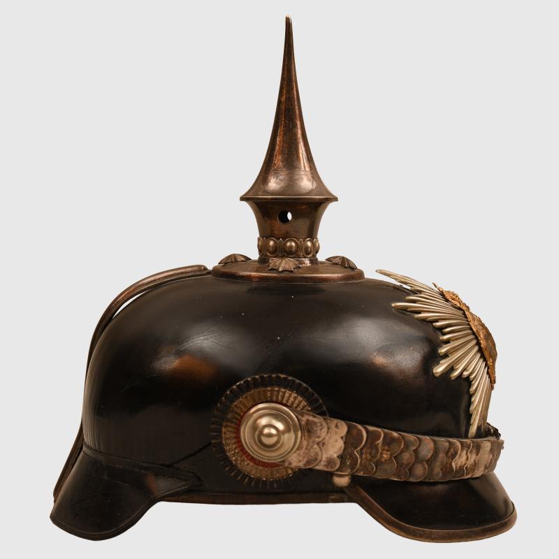 GERMAN WWI SAXON INFANTRY REGIMENT 100 OFFICERS PICKELHAUBE.