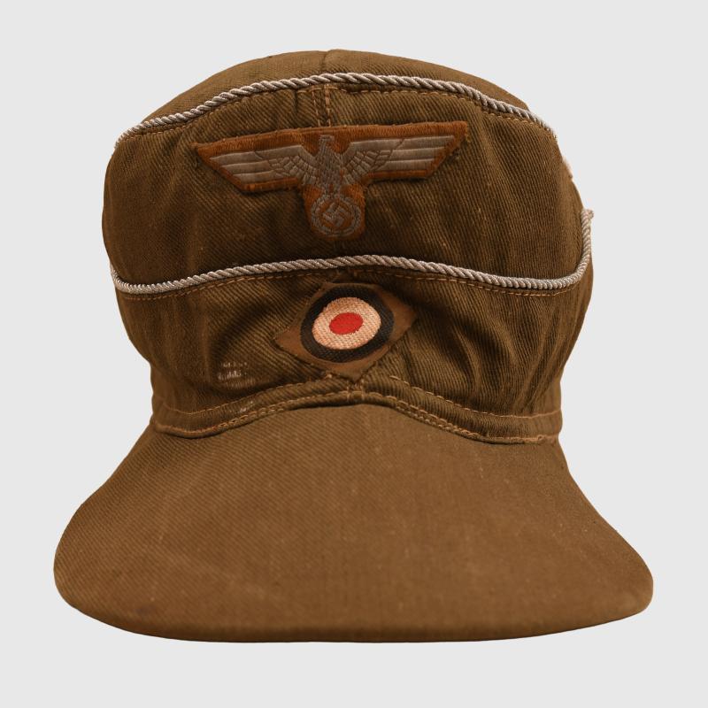 GERMAN WWII ARMY TROPICAL OFFICERS DAK  FIELD CAP.