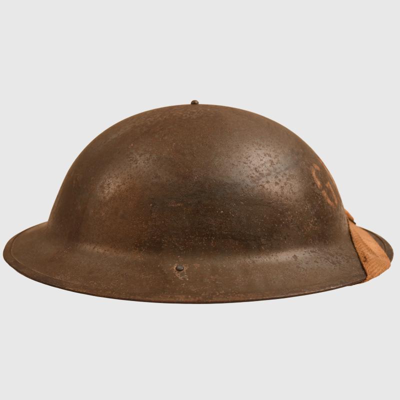 BRITISH WWII GENERAL POST OFFICE BRODIE HELMET.