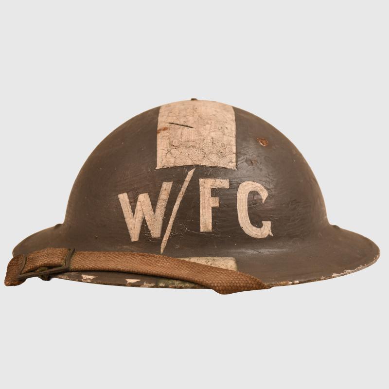 BRITISH WWII W/FC SENIOR FIRE GUARD HOME FRONT BRODIE HELMET.