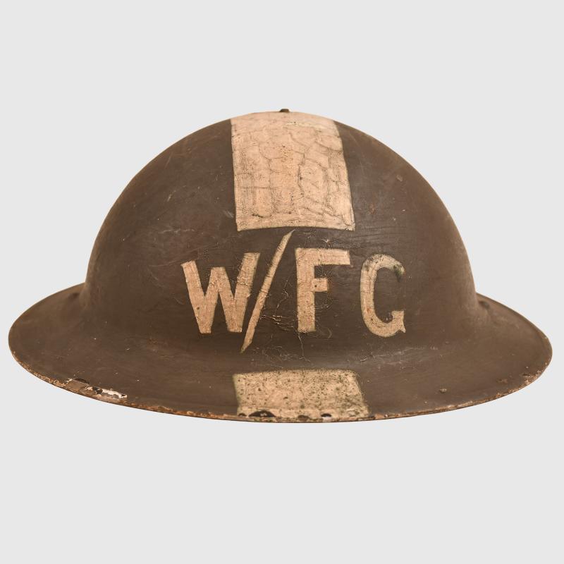 BRITISH WWII W/FC SENIOR FIRE GUARD HOME FRONT BRODIE HELMET.