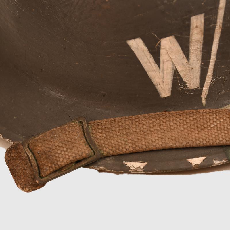 BRITISH WWII W/FC SENIOR FIRE GUARD HOME FRONT BRODIE HELMET.