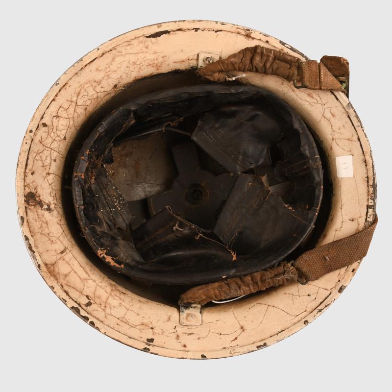 BRITISH WWII W/FC SENIOR FIRE GUARD HOME FRONT BRODIE HELMET.