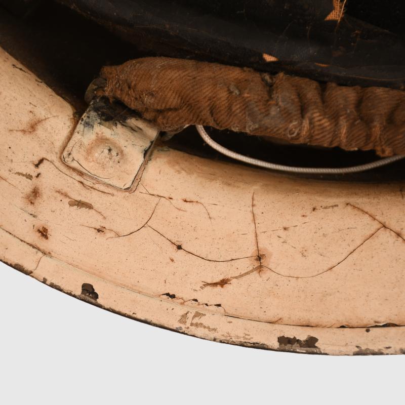 BRITISH WWII W/FC SENIOR FIRE GUARD HOME FRONT BRODIE HELMET.