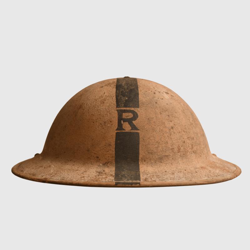 BRITISH WWII RESCUE BRODIE HELMET.