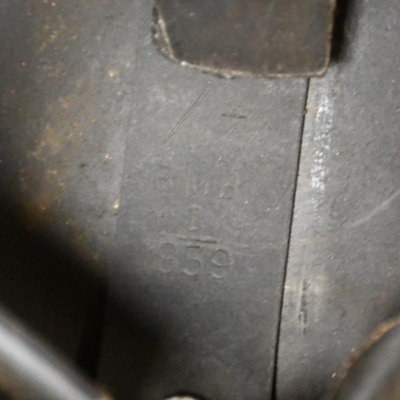 BRITISH WWII MANSFIELD & SON SHOE FACTORY WARDEN’S HELMET.
